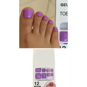 12li Lila Renk Takma Tırnak Set (Yapıştırıcılı)