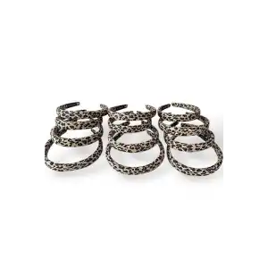 12´li Karışık Renk Leopar Desenli Taç Set