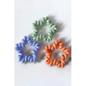 3lü Karışık Renk Yıldız Figürlü Helezon Toka Set