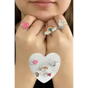 5li Karışık Figürlü Çocuk Yüzük Set