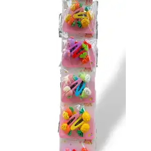 6lı Karışık Renk Karışık Figürlü Yan Toka Set