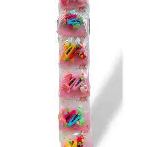 6lı Karışık Renk Karışık Figürlü Yan Toka Set