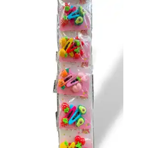 6lı Karışık Renk Karışık Figürlü Yan Toka Set