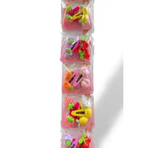 6lı Karışık Renk Karışık Figürlü Yan Toka Set