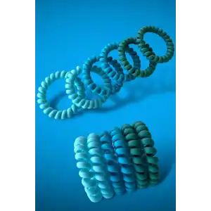 6lı Mavi Renk Helezon Toka Set