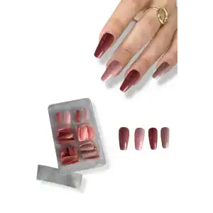 96lı Karışık Renk Takma Tırnak Set