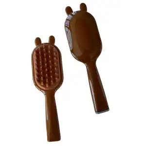 Acı Kahve Renk Kulak Detaylı  Saç Tarama Fırçası/ Tarak