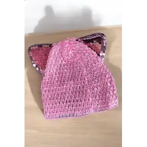 Açık Pembe Renk Fileli Bebek/Çocuk Şapkası