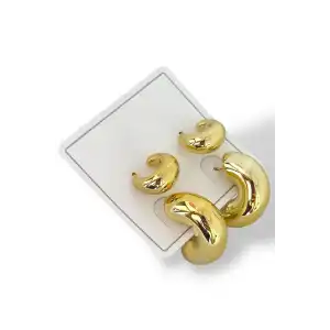 Altın Renk 4lü Küpe Set