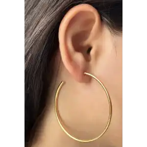 Altın Renk Ajda Küpe (Çift)