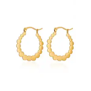 Altın Renk Çelik Halka Küpe (Çift)