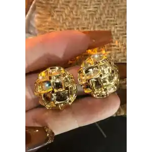 Altın Renk Çelik Küpe (Çift)