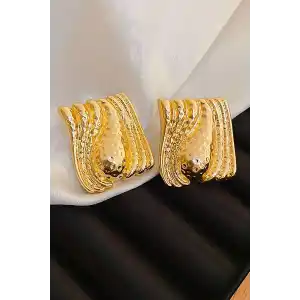 Altın Renk Çelik Küpe (Çift)