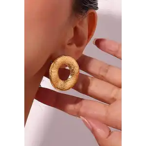 Altın Renk Çelik Küpe (Çift)