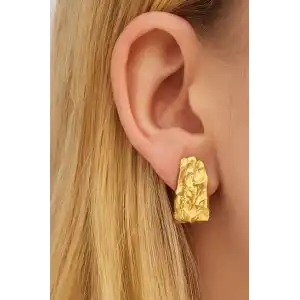 Altın Renk Çelik Küpe (Çift)