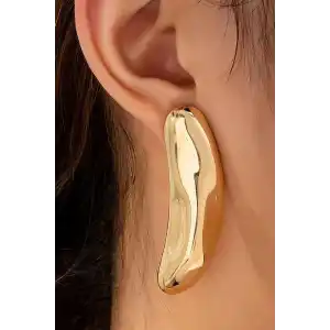 Altın Renk Çelik Küpe (Çift)