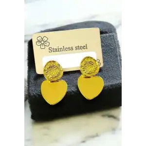 Altın Renk Çelik Küpe (Çift)