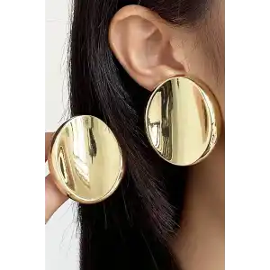 Altın Renk Çelik Küpe (Çift)