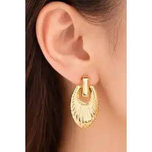 Altın Renk Çelik Küpe (Çift)