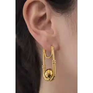 Altın Renk Çelik Küpe (Çift)