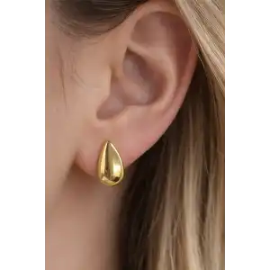 Altın Renk Çelik Küpe (Çift)