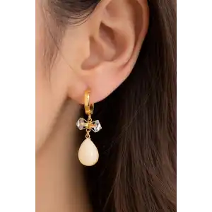 Altın Renk Çelik Küpe (Çift)