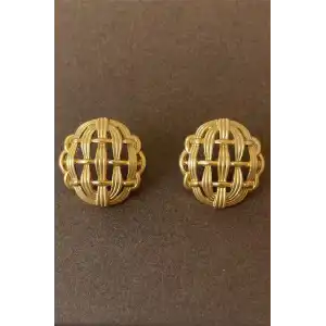 Altın Renk Çelik Küpe (Çift)