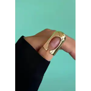 Altın Renk Gotik Metal Tırnak Yüzük