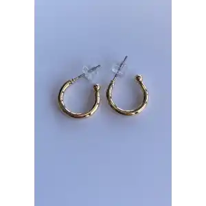 Altın Renk Halka Küpe (Çift)