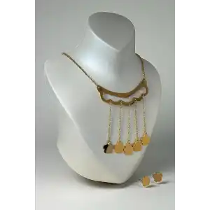 Altın Renk Karışık Figürlü Çelik Kolye Set