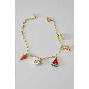 Altın Renk Karışık Figürlü Taş Detaylı YSX Bileklik