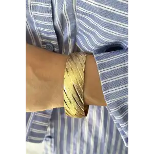 Altın Renk Kumlu Model Bilezik