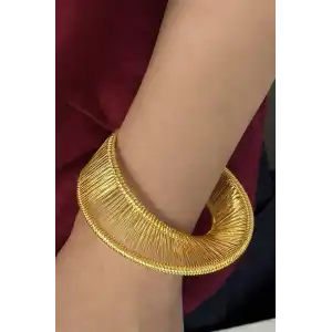 Altın Renk Metal Kelepçe Bileklik