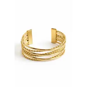 Altın Renk Metal Kelepçe Bileklik