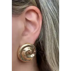 Altın Renk Metal Küpe (Çift)