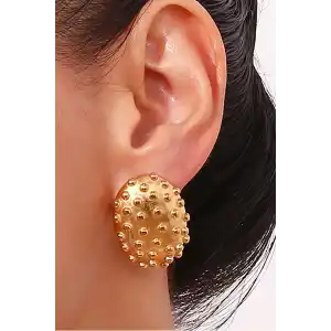 Altın Renk Metal Küpe ( Çift )