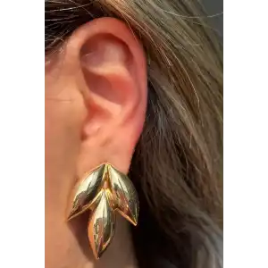 Altın Renk Metal Küpe (Çift)