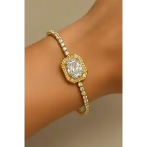 Altın Renk Taş Detaylı Bileklik