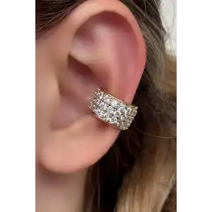 Altın Renk Taş Detaylı YSX Ear Cuff (Tek)