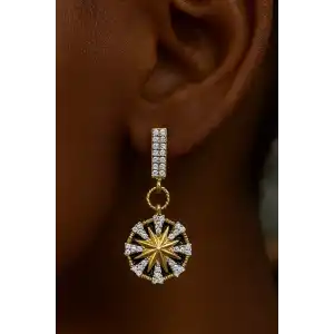 Altın Renk Yıldız Figürlü YSX Küpe (Çift)