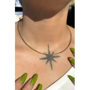 Altın Ve Gümüş Renk YSX Kolye