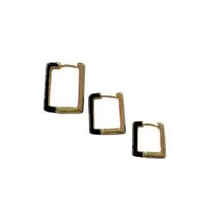 Altın Ve Siyah Renk VİP 3lü YSX Küpe Set