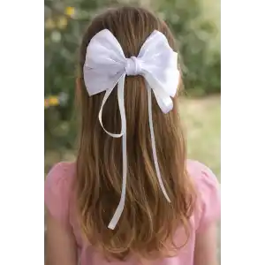 Beyaz Renk Kurdele Figürlü Otomat Toka