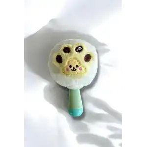 Beyaz Renk Pati Figürlü Peluş El Aynası