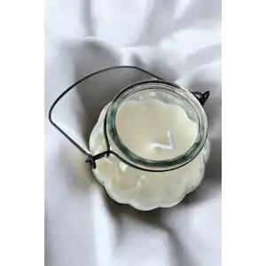 Beyaz Renk Vanilya Kokulu Mum