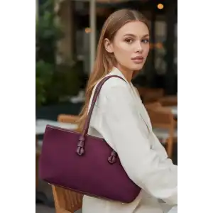 Bordo Renk Kadın Süet Çanta