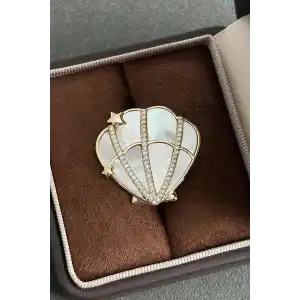Deniz Kabuğu Figürlü Broş