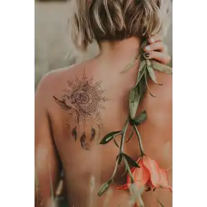 Düş Kapanı ve Kuş Geçici Dövme Tattoo