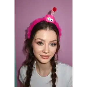 Fuşya Renk Canavar Figürlü Çocuk Taç