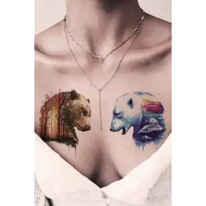 Geçici Ayı Dövme Tattoo